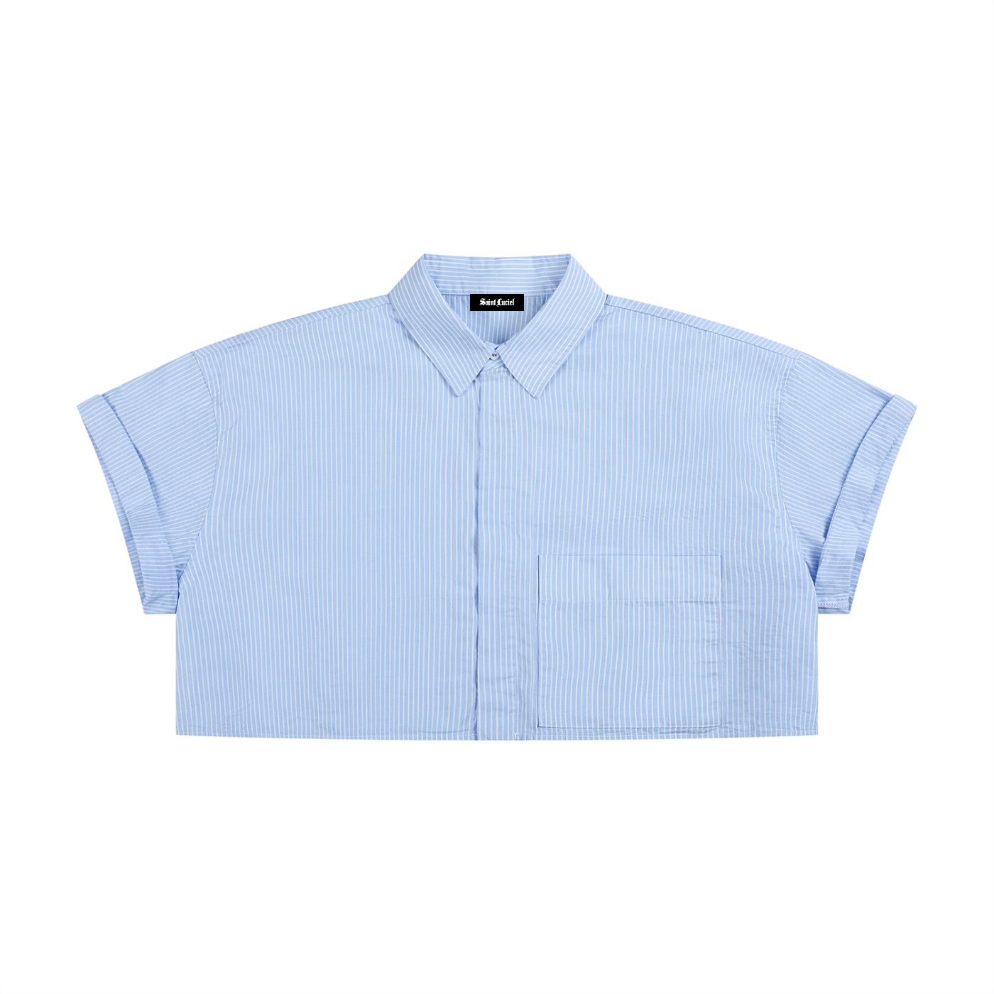 Saint Luciel Women’s Striped Boxy Cropped Shirt