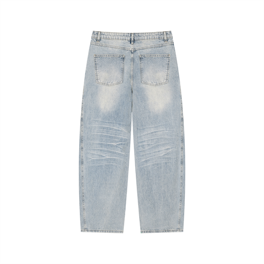 Saint Luciel Men’s Enzyme Wash Wide Leg Jeans