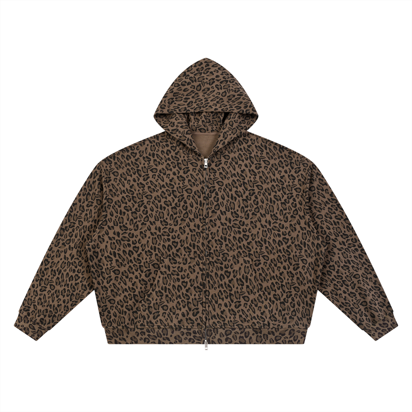 Saint Luciel Leopard Print Full Zip Hoodie