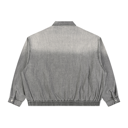 Saint Luciel Vintage Wash Full-Zip Denim Jacket