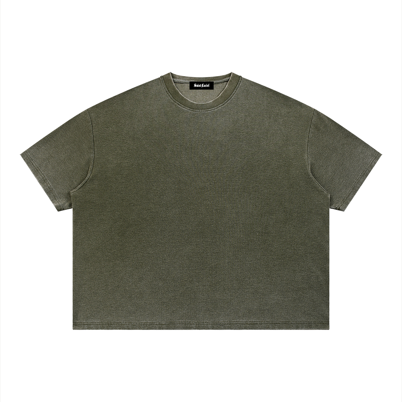 Saint Luciel Vintage Wash Sunfade Boxy Waffle T-Shirt