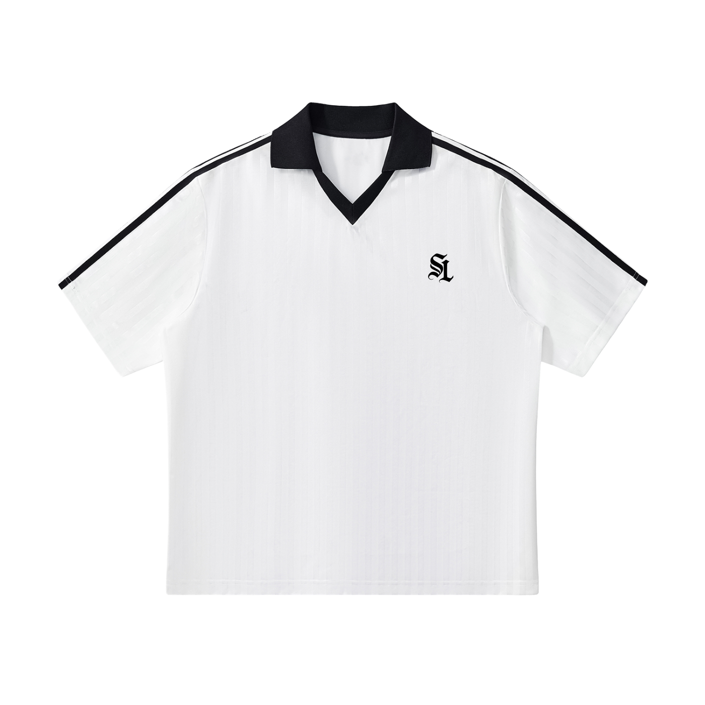Saint Luciel Contrast Collar Striped Soccer Jersey