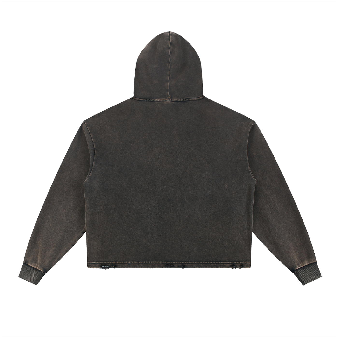 Saint Luciel Vintage Washed Frayed-Hem Hoodie