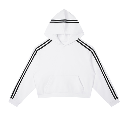 Saint Luciel Contrast Stripe Cropped Hoodie