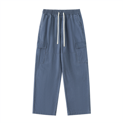 Saint Luciel Drawstring Waist Straight-Leg Cargo Pants