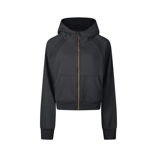 Saint Luciel Cropped Zip-Through Hoodie