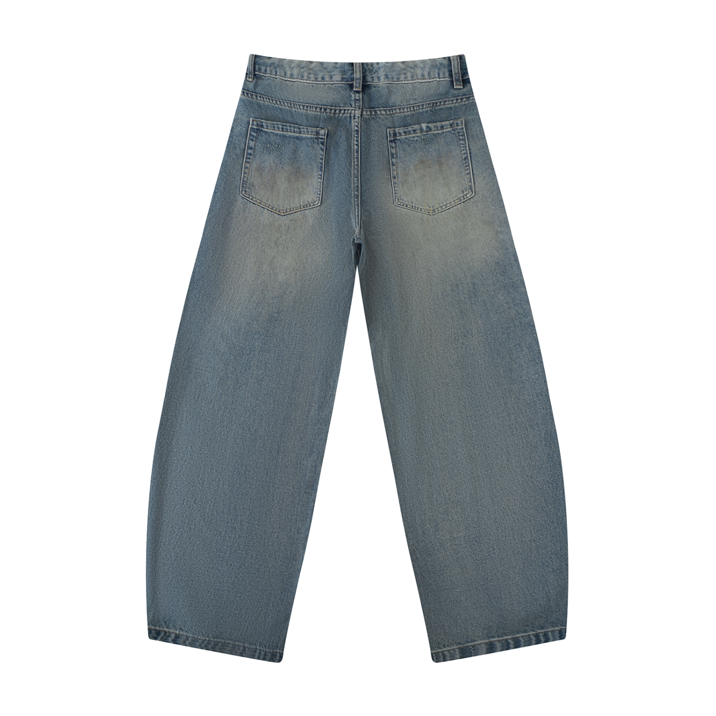 Saint Luciel Men's Distressed Barrel Leg Jeans