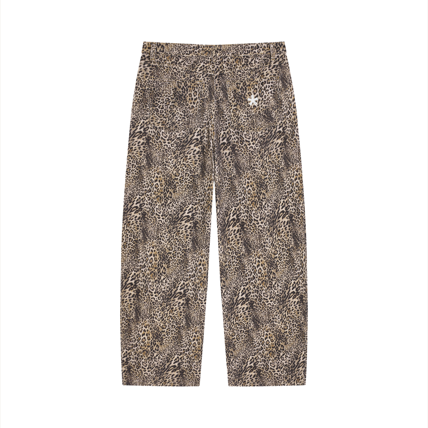 Saint Luciel Vintage Wash Leopard Wide Leg Jeans