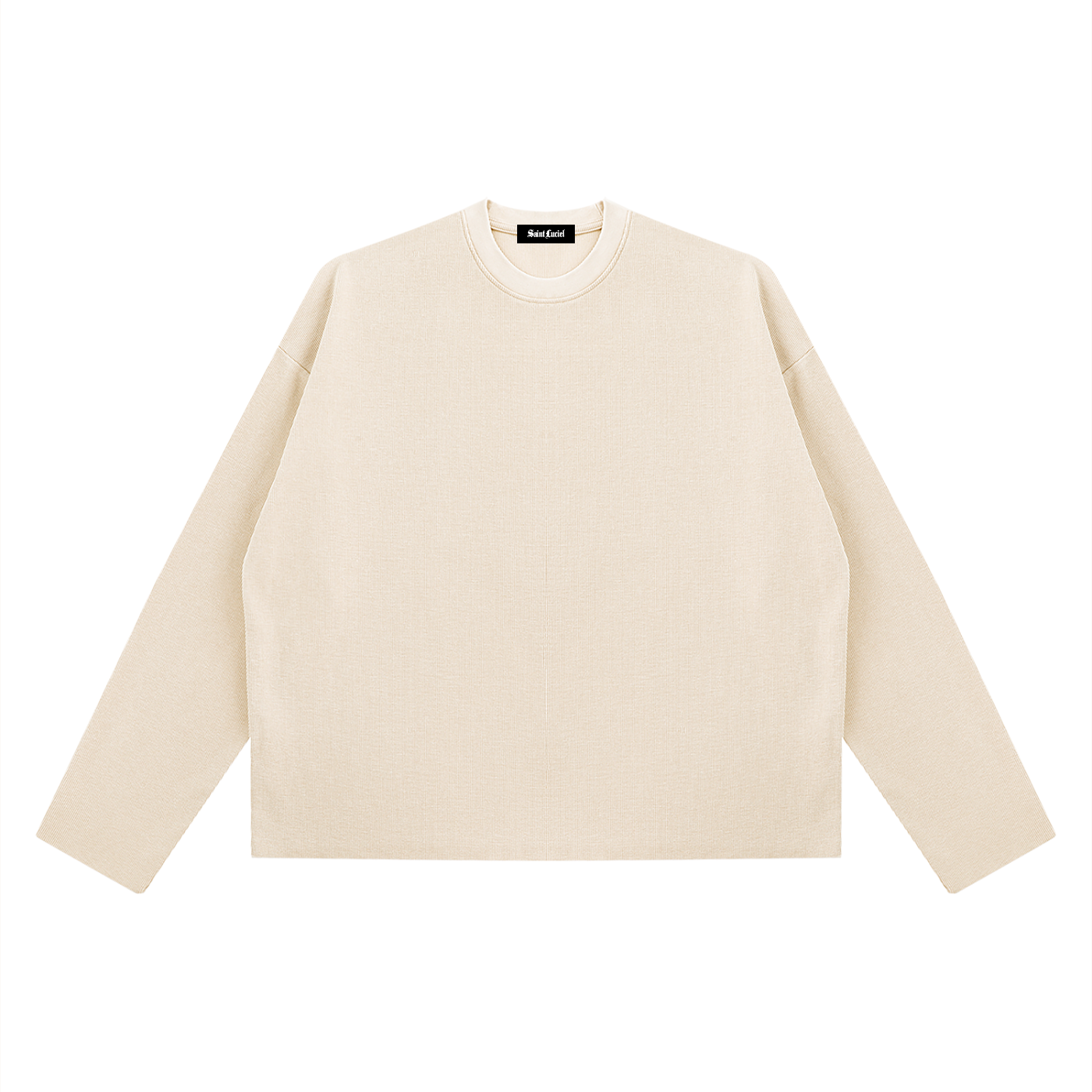 Saint Luciel Vintage Wash Boxy  Waffle Raw Edge Shirt