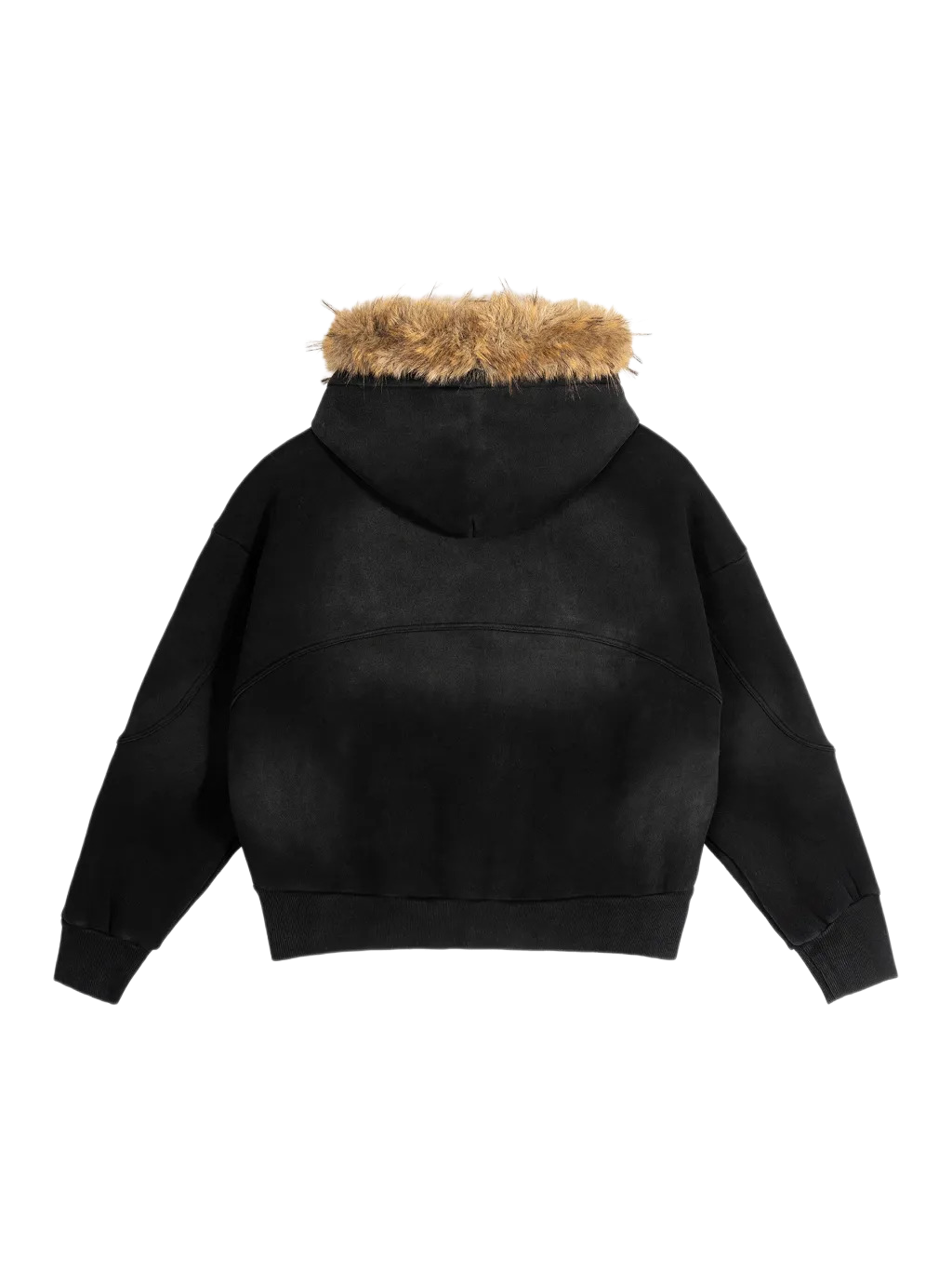 Saint Luciel Sun Fade Boxy Detachable Fur Hoodie