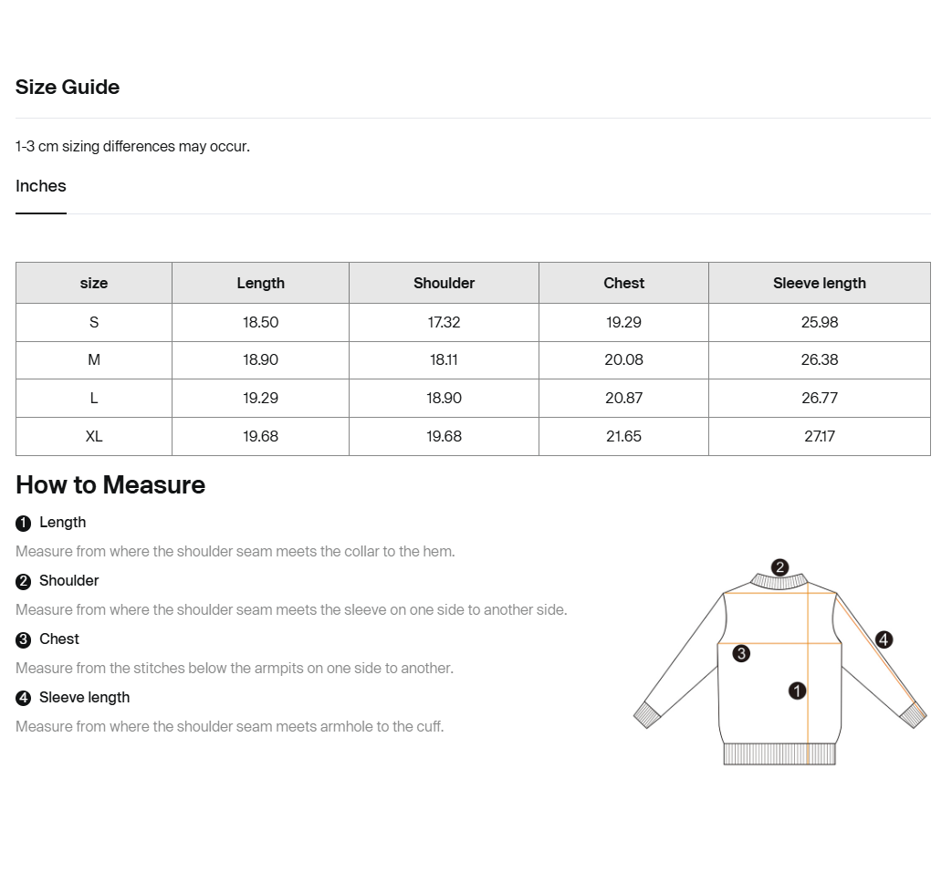 Size guide