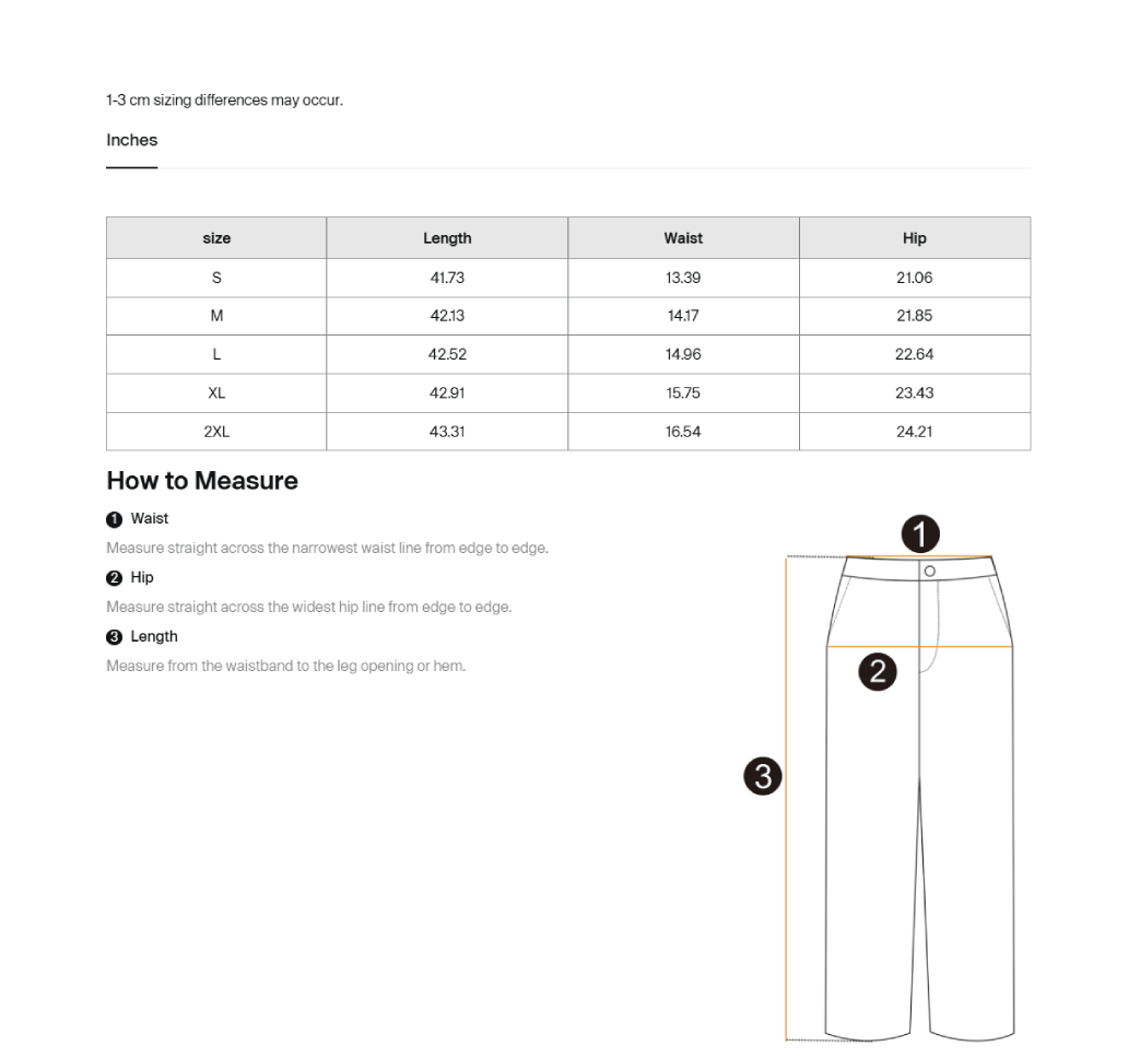 Size guide