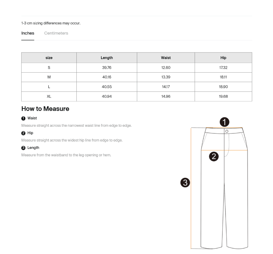 Size guide