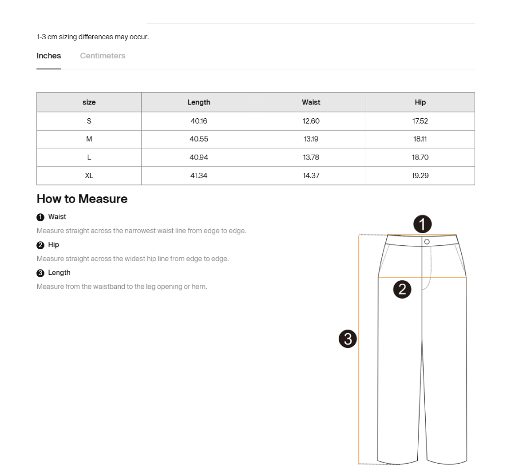 Size guide