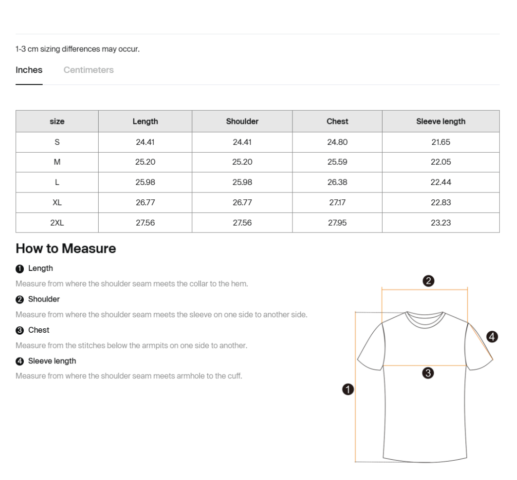 Size guide