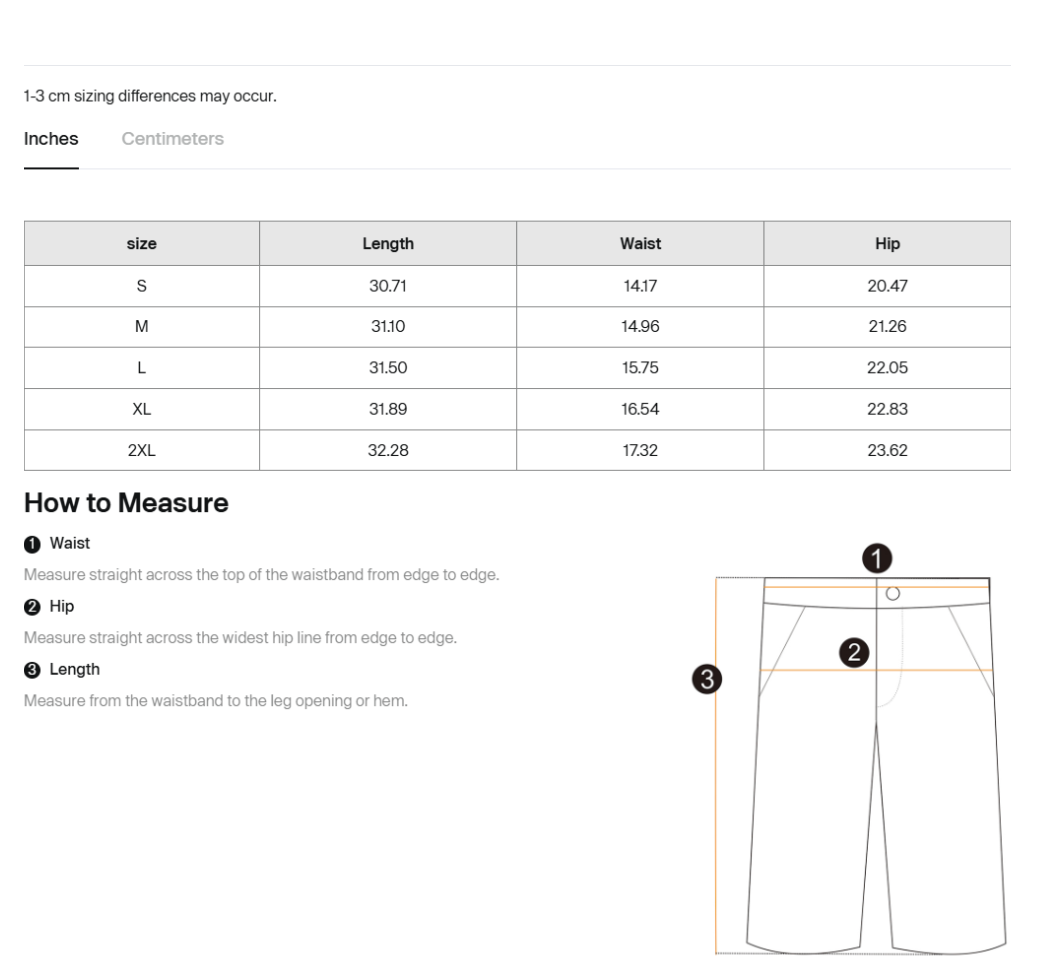 Size guide
