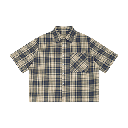 Saint Luciel Plaid Boxy Short Sleeve Shirt