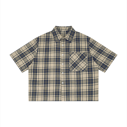 Saint Luciel Plaid Boxy Short Sleeve Shirt