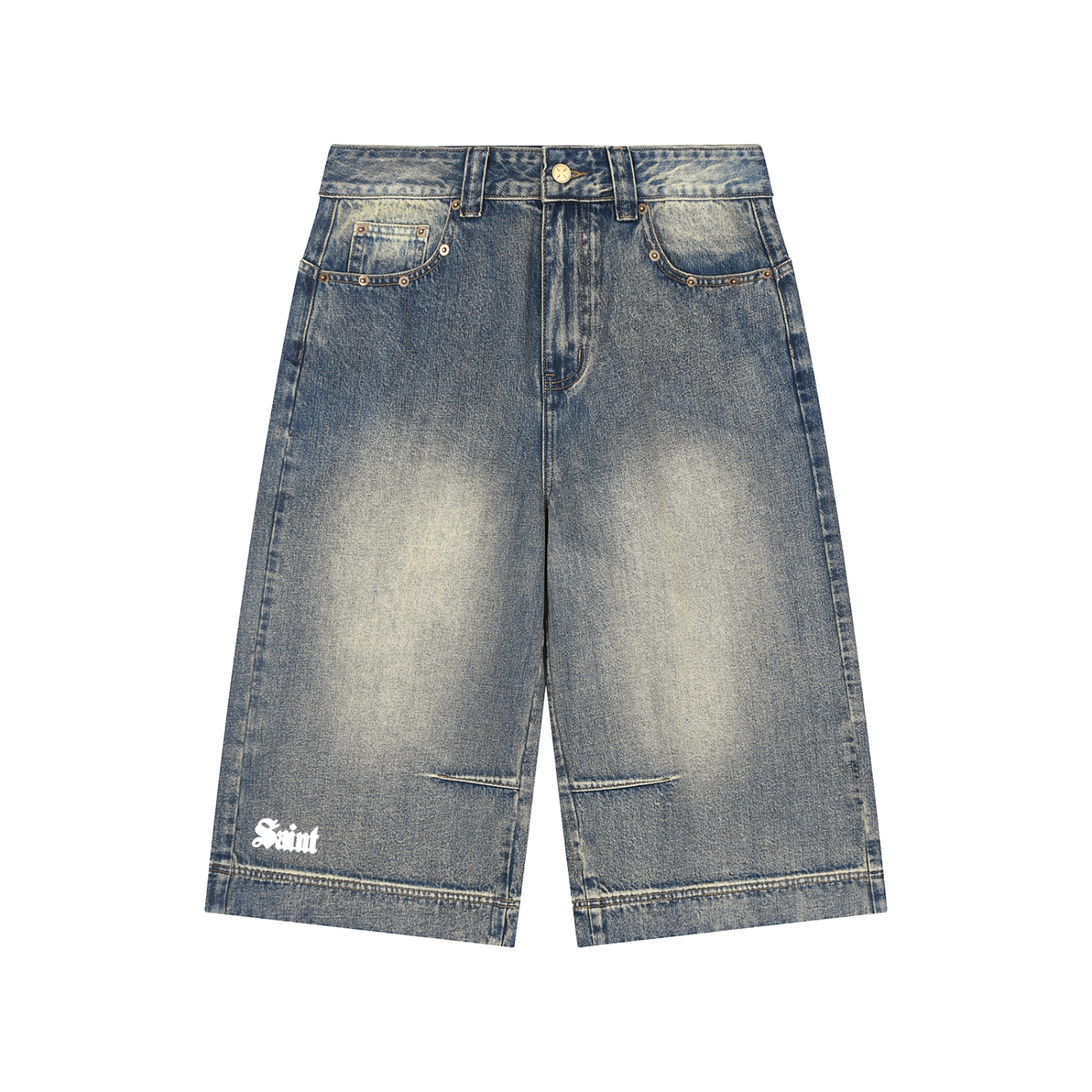 Saint Luciel Vintage Wash Baggy Denim Jorts