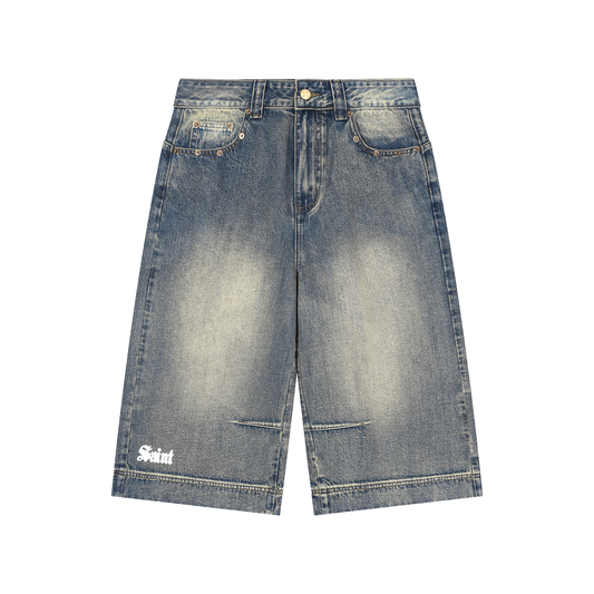 Saint Luciel Vintage Wash Baggy Denim Jorts