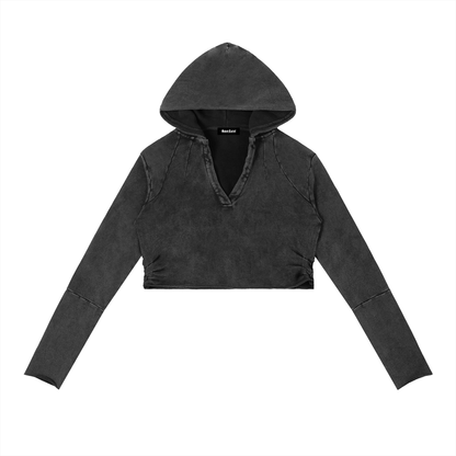 Saint Luciel Vintage Washed Raw Edge Hoodie