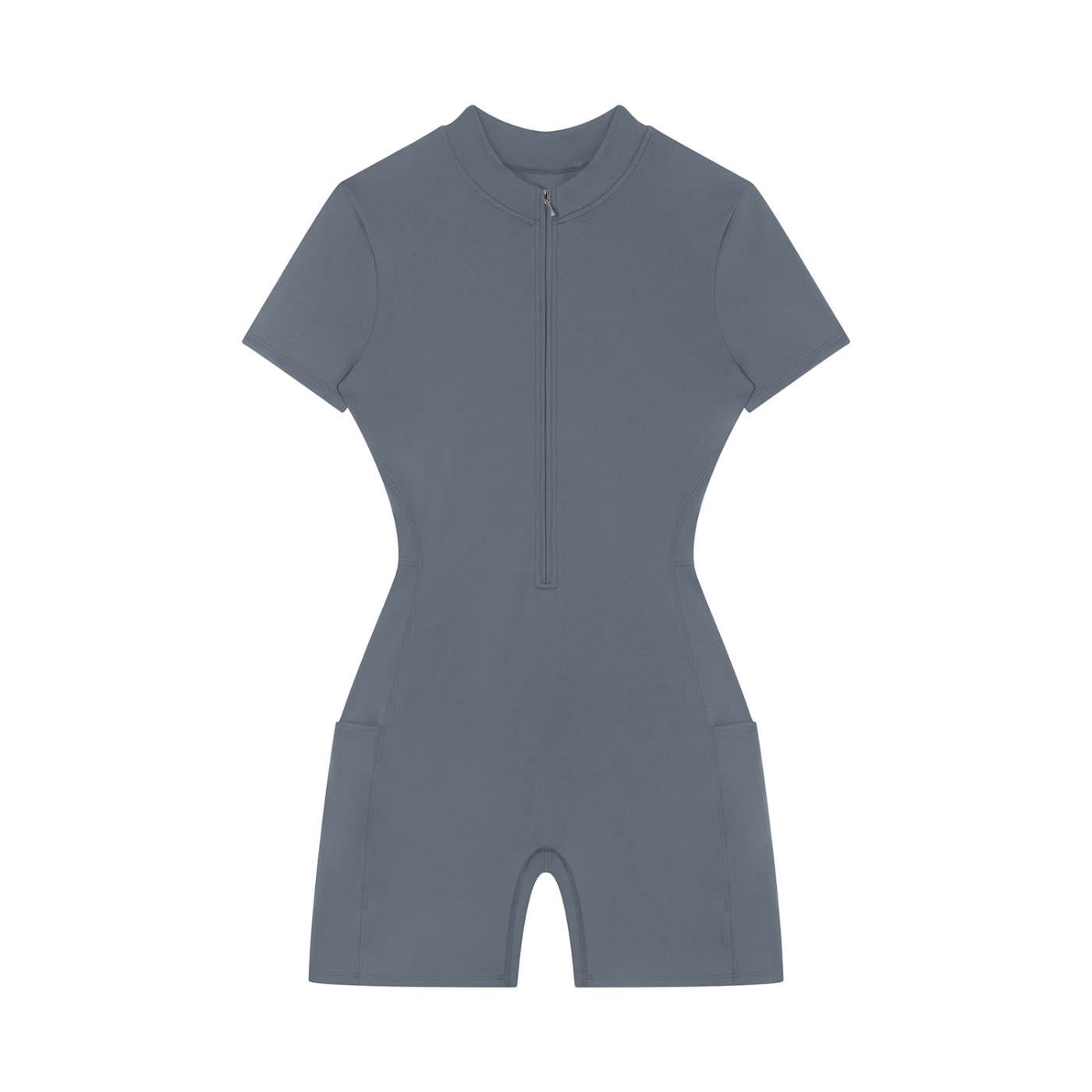 Saint Luciel Women's Quarter-Zip Short Sleeve Romper