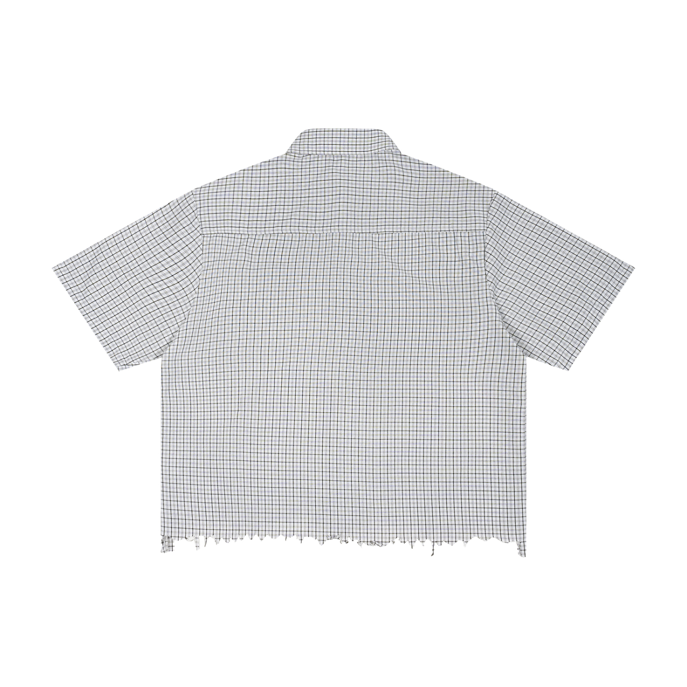 Saint Luciel Distressed Plaid Boxy Shirt