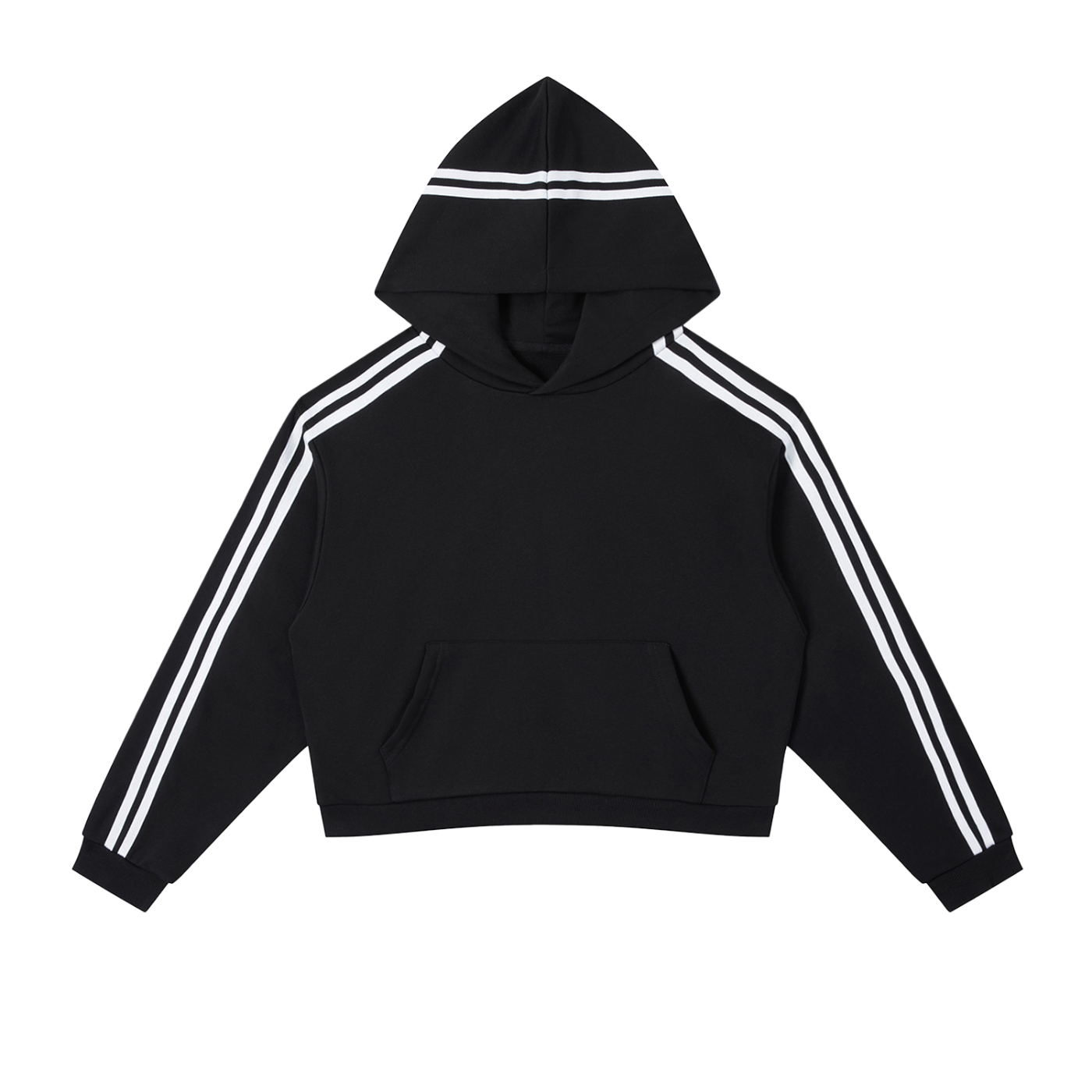 Saint Luciel Contrast Stripe Cropped Hoodie