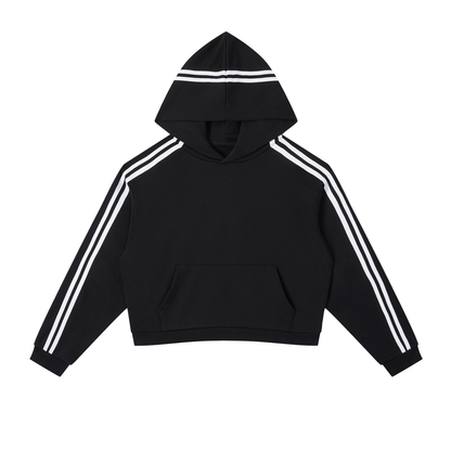 Saint Luciel Contrast Stripe Cropped Hoodie