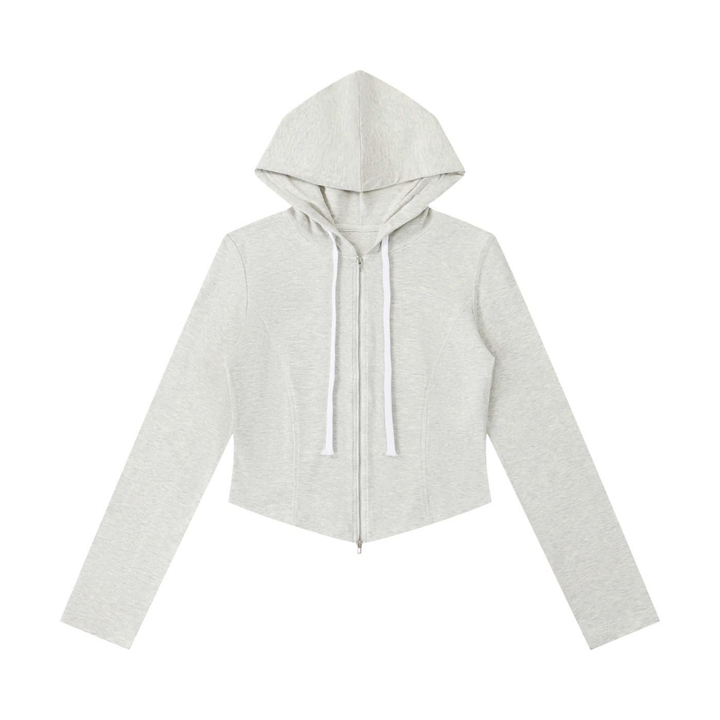 Saint Luciel Slim Cropped Full Zip Hoodie