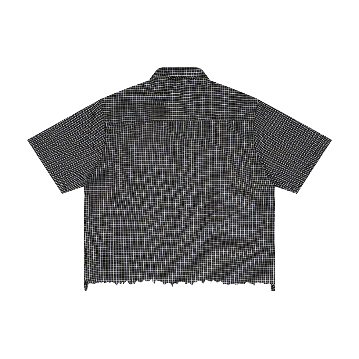 Saint Luciel Distressed Plaid Boxy Shirt