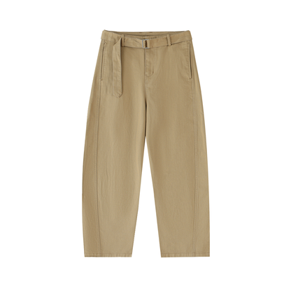 Saint Luciel Belted Barrel-leg Chino Pants