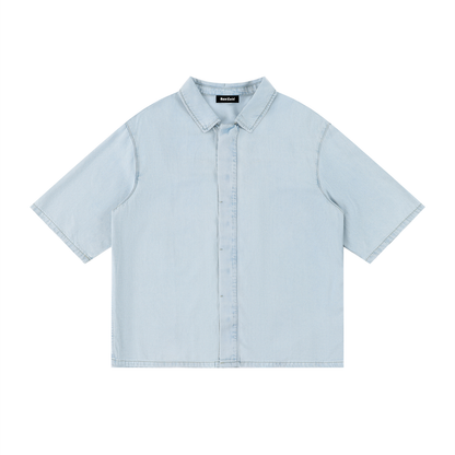 Saint Luciel Vintage Wash Drop Shoulder Lyocell Shirt