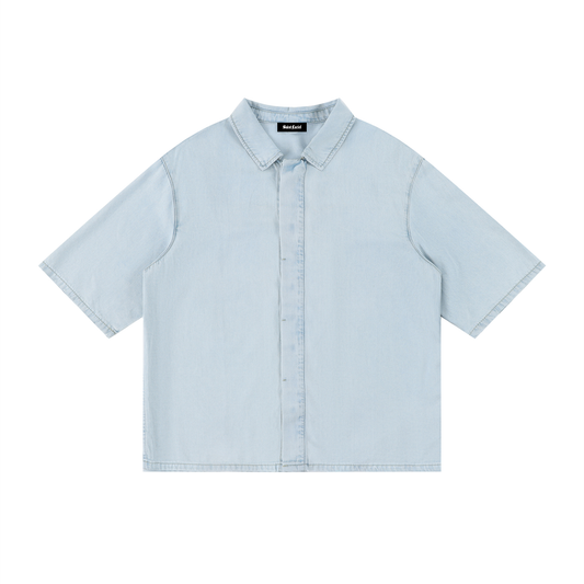 Saint Luciel Vintage Wash Drop Shoulder Lyocell Shirt