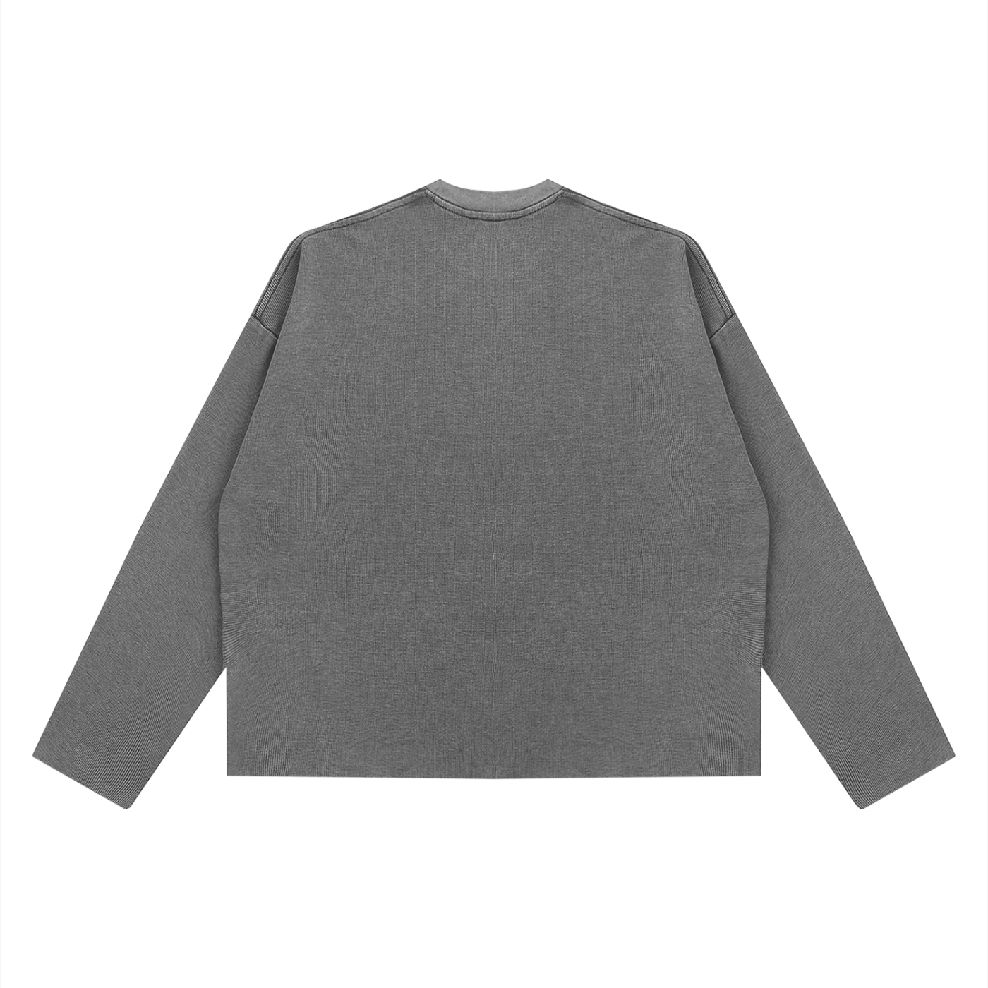 Saint Luciel Vintage Wash Boxy  Waffle Raw Edge Shirt