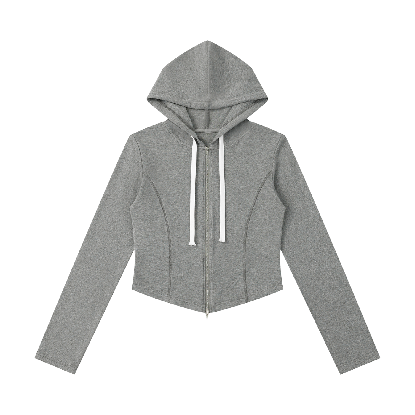 Saint Luciel Slim Cropped Full Zip Hoodie