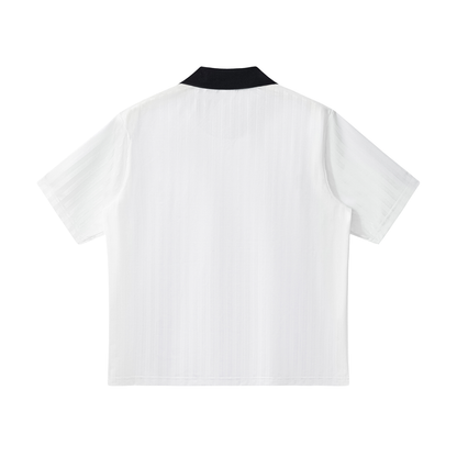 Saint Luciel Contrast Collar Striped Soccer Jersey