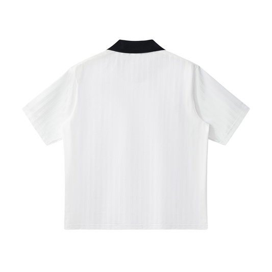Saint Luciel Contrast Collar Striped Soccer Jersey