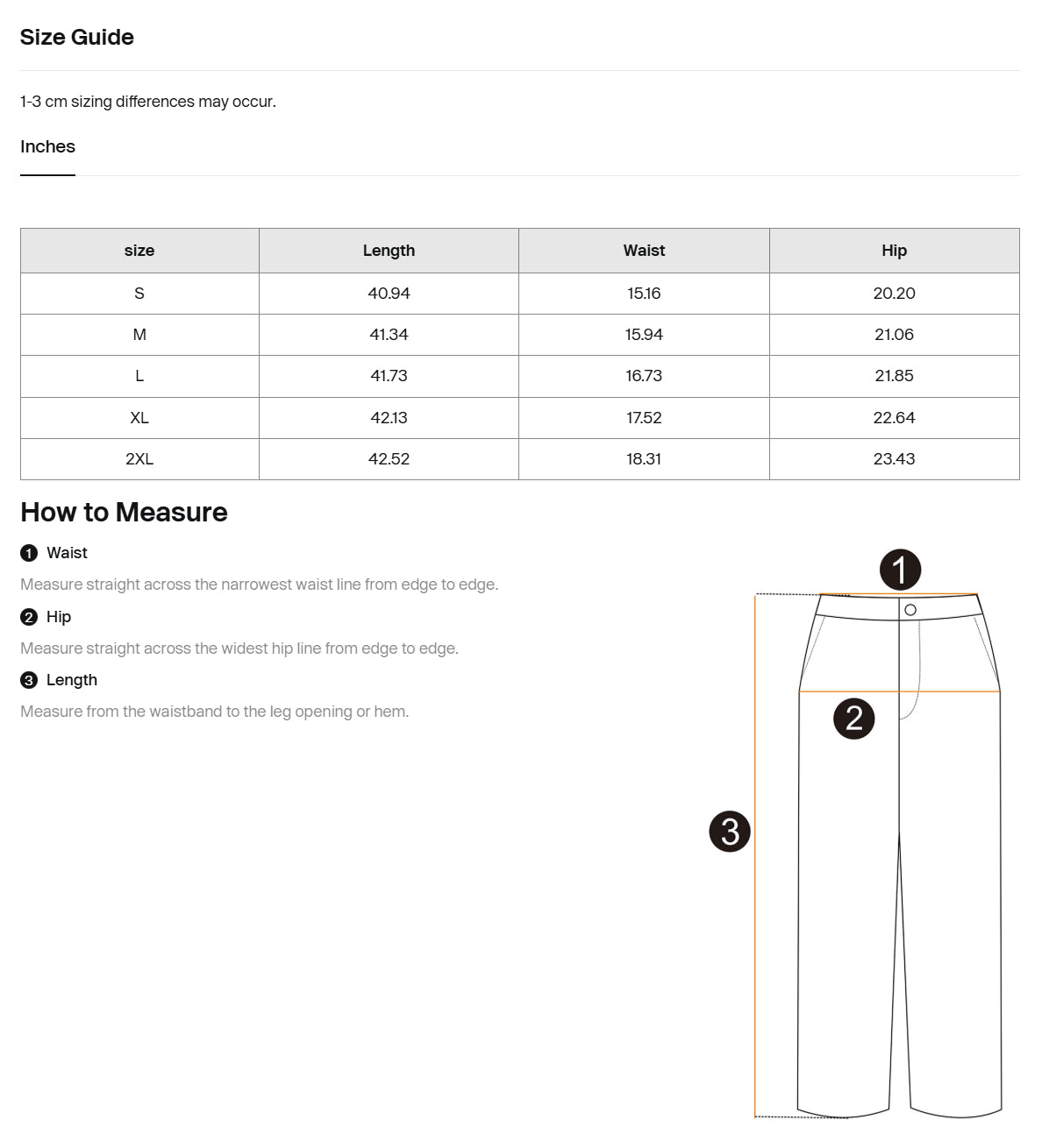 Size guide