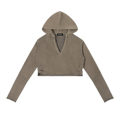 Saint Luciel Vintage Washed Raw Edge Hoodie