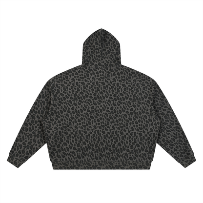 Saint Luciel Leopard Print Full Zip Hoodie