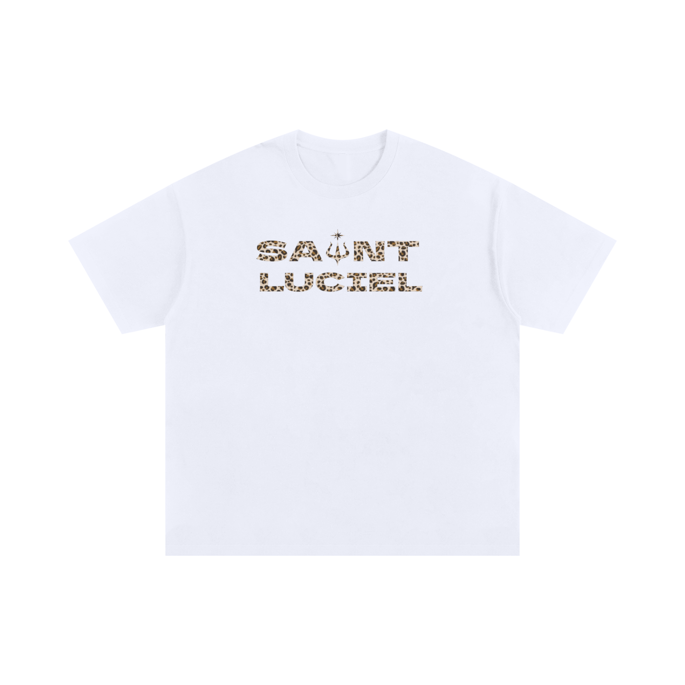 Saint Luciel Oversized Cotton T-Shirt (Leopard)