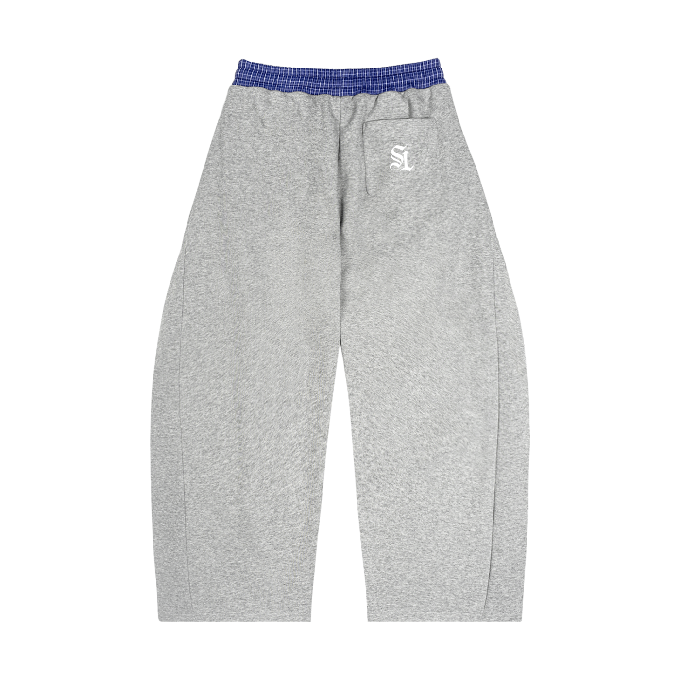 Saint Luciel Plaid Waistband Barrel Sweatpants