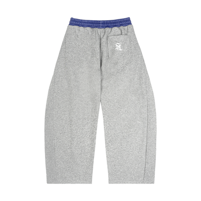 Saint Luciel Plaid Waistband Barrel Sweatpants