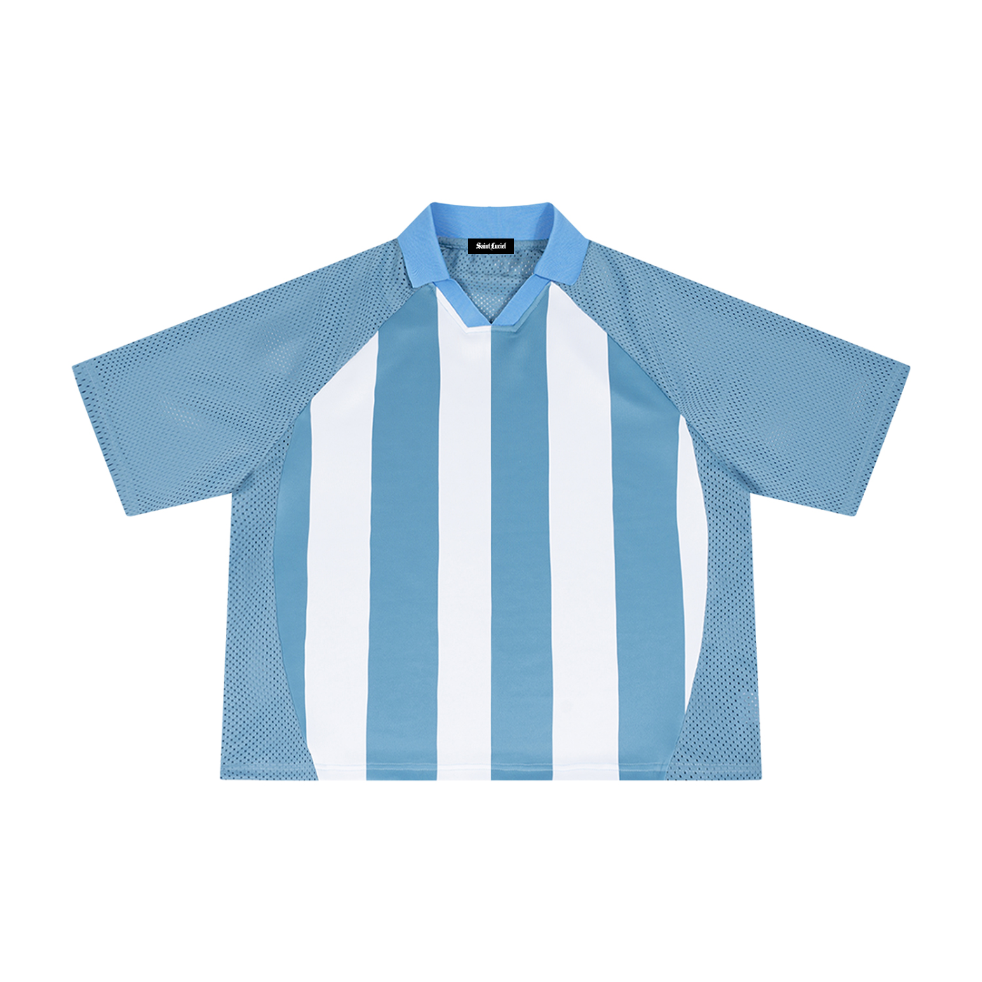 Saint Luciel Striped Mesh Boxy Soccer Jersey