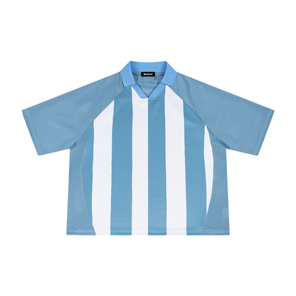 Saint Luciel Striped Mesh Boxy Soccer Jersey