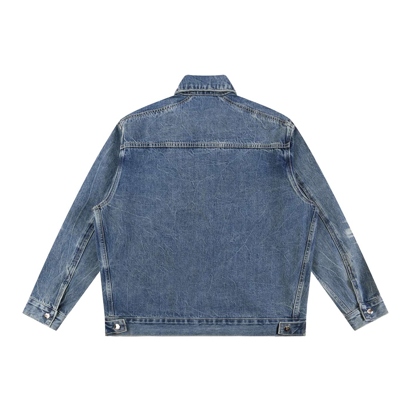 Saint Luciel Vintage Wash Zip Up Denim Jacket