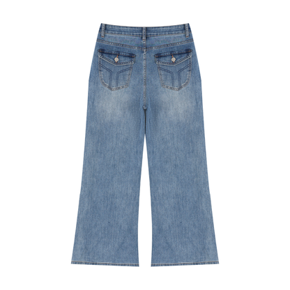 Saint Luciel Women’s Vintage Wash Wide Leg Jeans