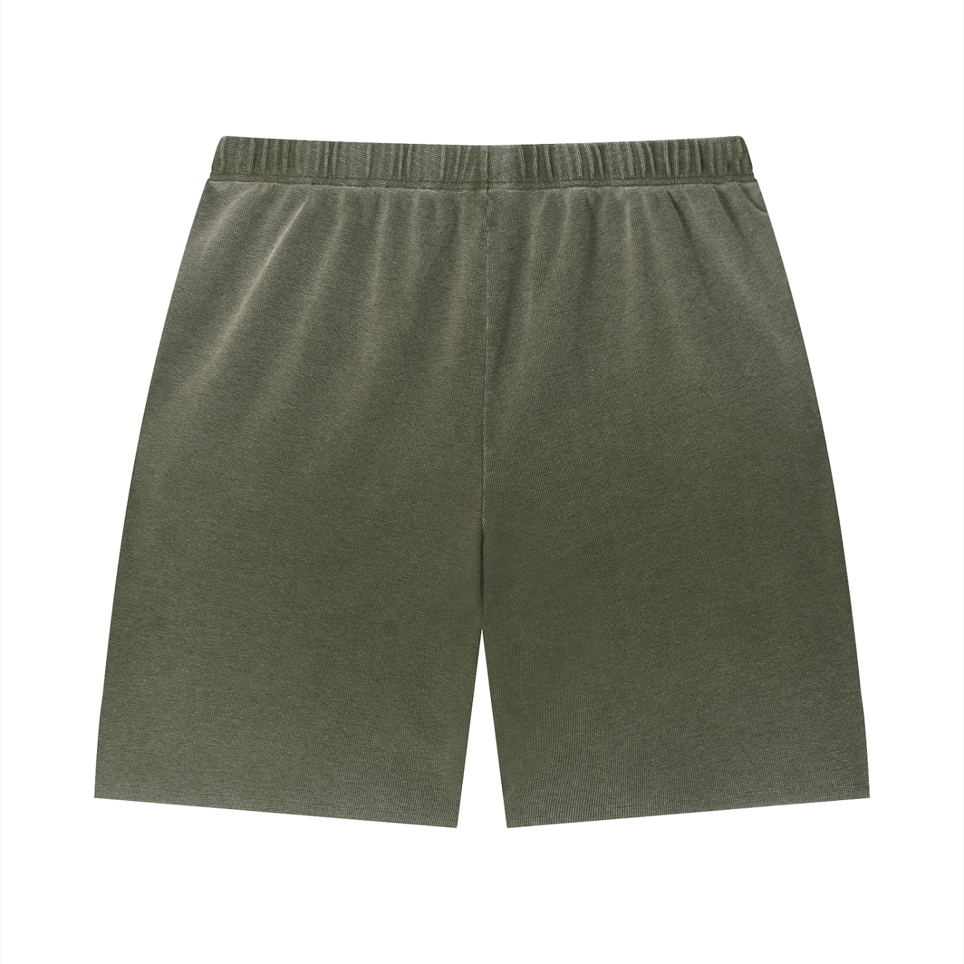 Saint Luciel Vintage Wash Sunfade Waffle Raw Hem Shorts