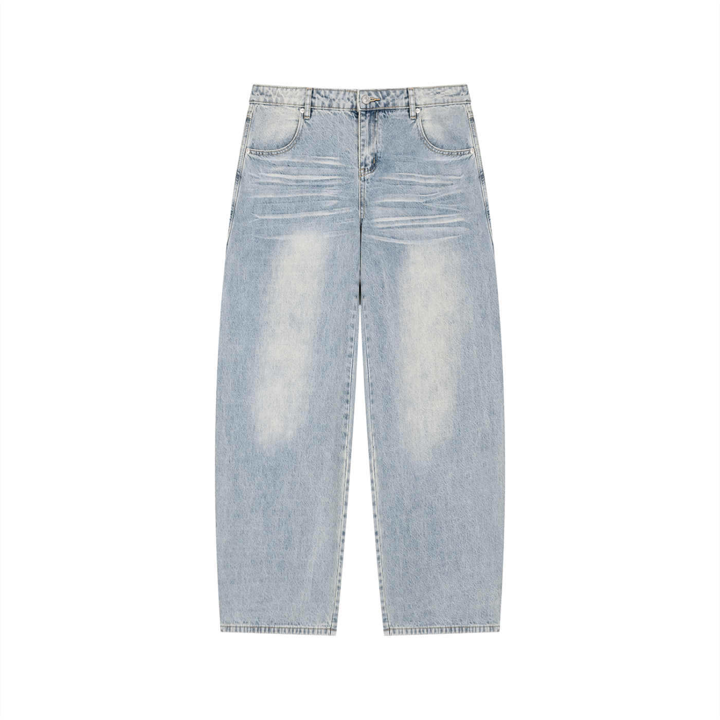 Saint Luciel Men’s Enzyme Wash Wide Leg Jeans